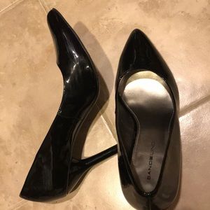 Black patent pumps